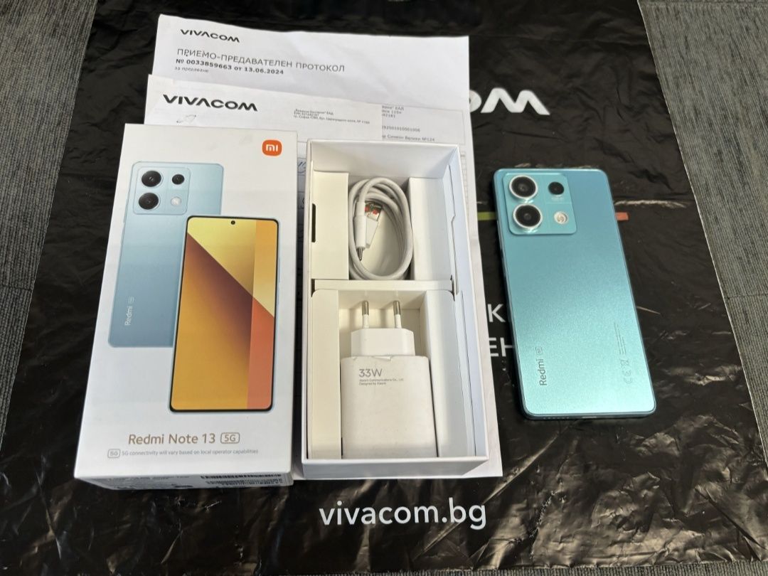 128GB Xiaomi Redmi Note 13 5G Гаранция Vivacom 2026г. Teal