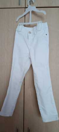 Jeans alb, material elastic, 104 - 110 cm,