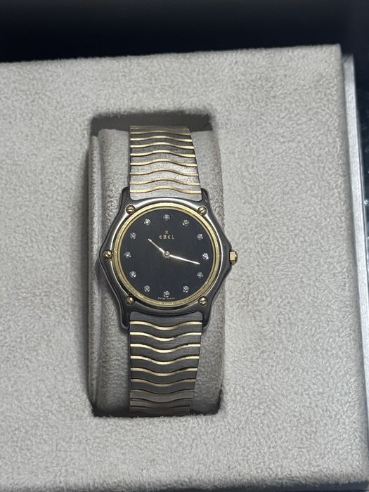 Ceas Ebel aur-otel si diamante