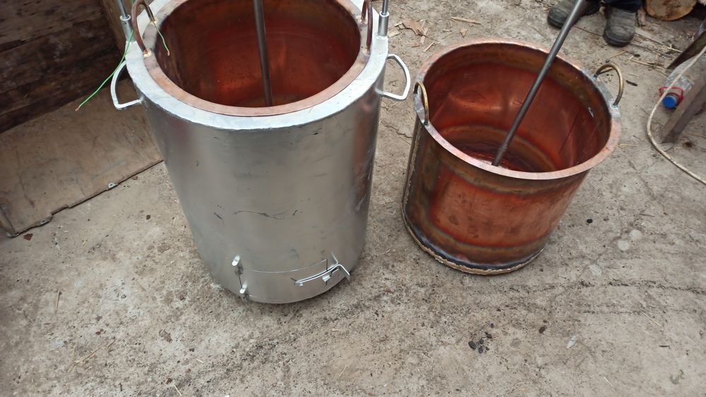 Oala cupru preparat magiun natural,vas căldare arama, cazan traditiona