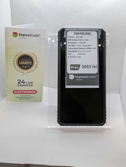 Telefon Samsung S21 5G – (AG4 Dacia / B.50583 ) Garanție 2 Ani