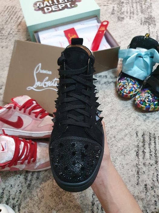 Christian Louboutin Black Sneakers Long Spikes