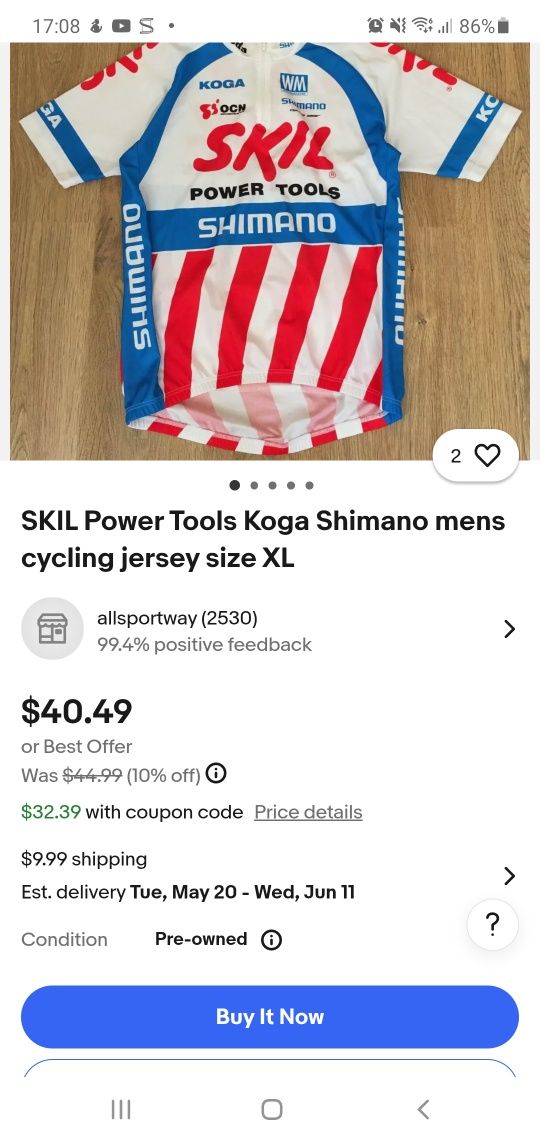 Tricou ciclism Shimano -Skil marime S (XL Asia) Asia )