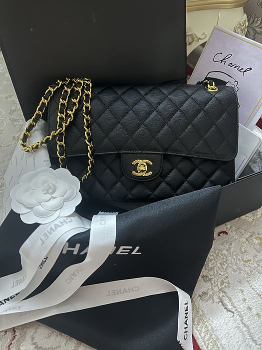 Сумка шанель ! Кожа икра ! 25см !