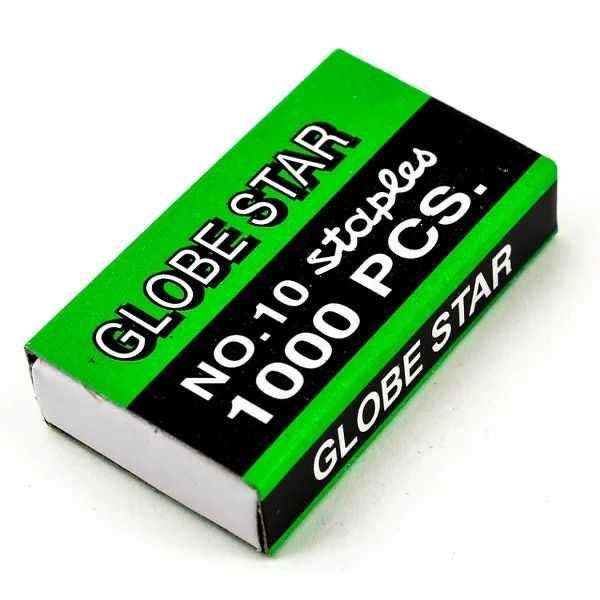 Скобы для степлеров  № 10 марки "Globe Star", в упаковке 1000 скоб