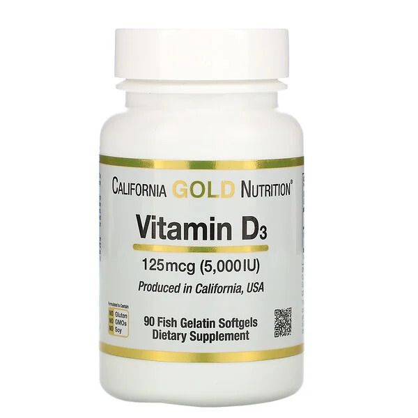 Витамин D3, 90 капсул, Vitamin California Gold Nutrition, США