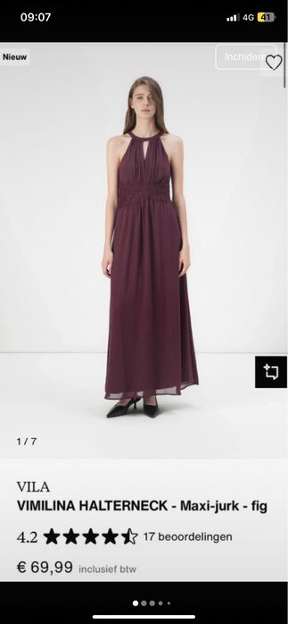 Rochie mov VILA, nouă, 38, fără etichetă