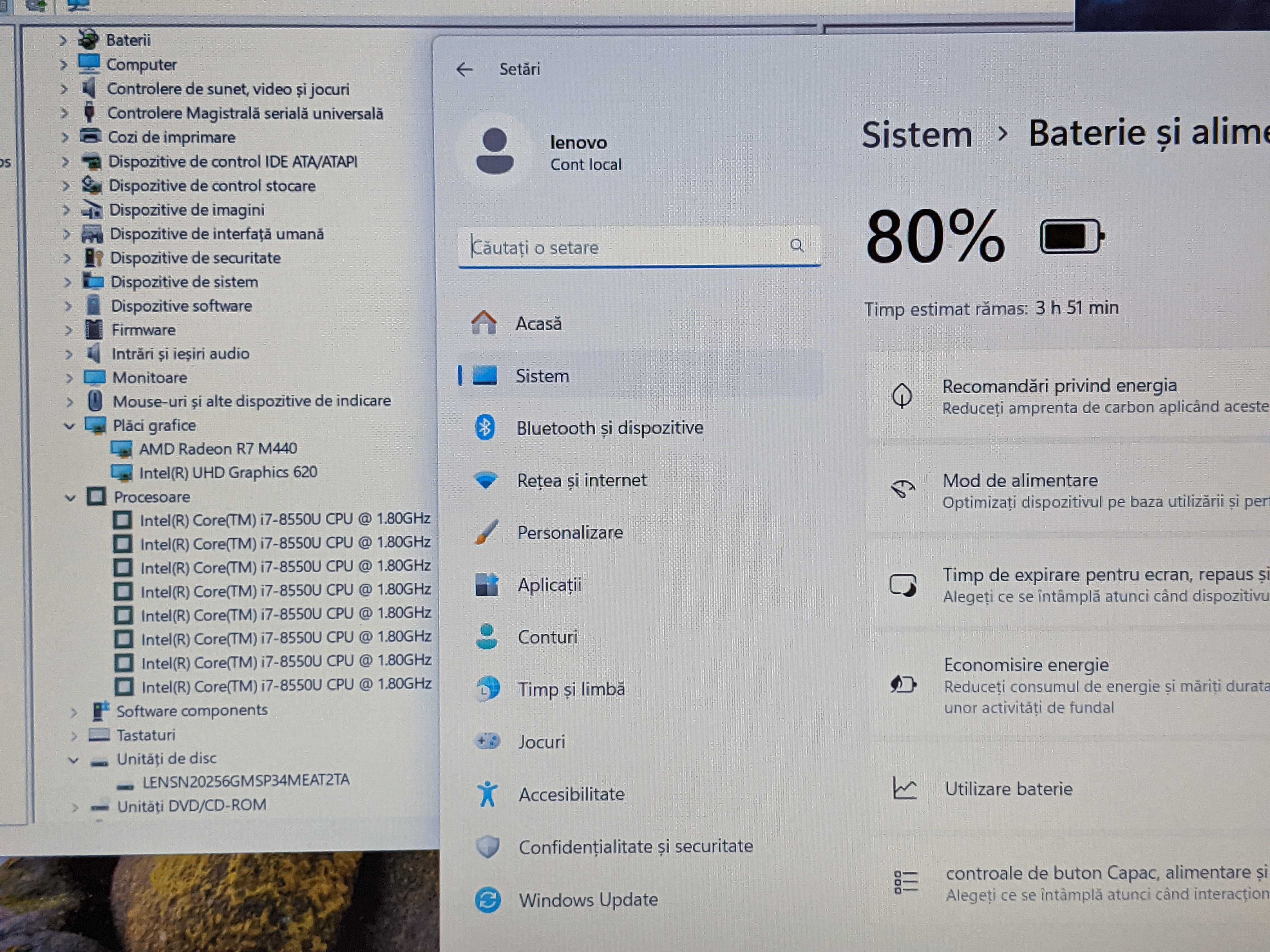 Laptop Lenovo V330-15IKB, cu procesor intel i7 8550u pana la 4GHz