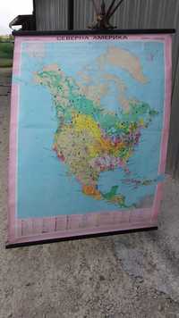 Стара голяма Учебна карта за Индустрията в Северна Америка през 80те