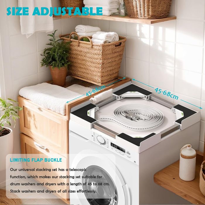 Kit universal de stivuire pentru mașini de spălat și uscătoare de rufe