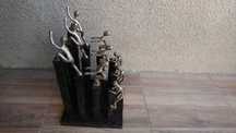 Statuie motivationala lemn si aluminiu