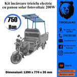 Kit incarcare triciclu electric cu panou solar fotovoltaic Agramix