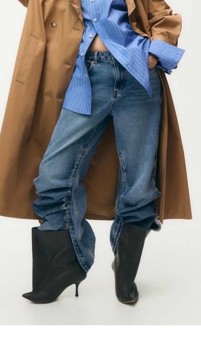 GLENN MARTENS H&M jeans largi cu deschizătură 38