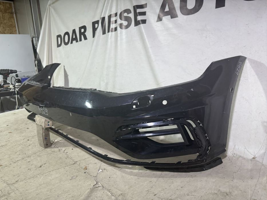 Bara fata VW Golf 7 VII, facelift, R-Line, 2017, 2018, 2019, 2020, cod origine OE 5G0807221LR, cu gauri pentru spalatori faruri si senzori de parcare (6).