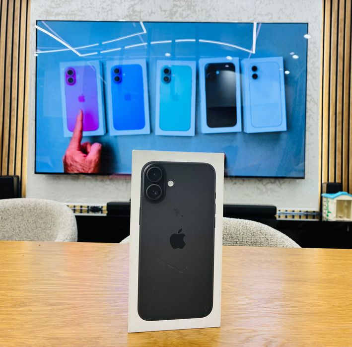 iPhone 16 128GB Black  Подарък Кейс и Адаптер, Гаранция