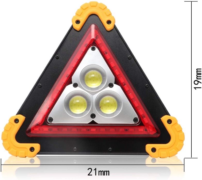 LED авариен триъгълник светещ акумулаторен прожектор автомобил кола