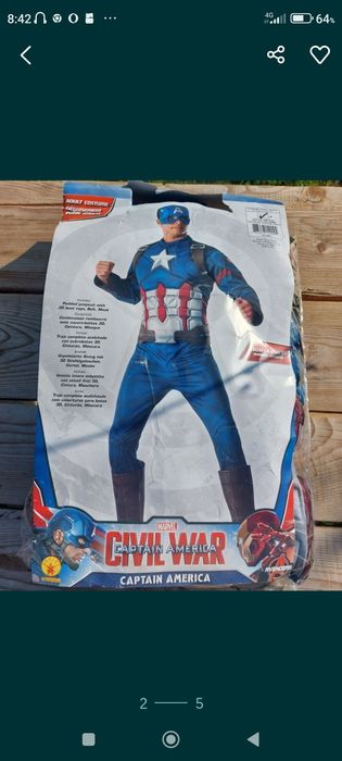 Haine de vară Costum CĂPITAN AMERICA – Mărime M/L – Siluetă căptușită,