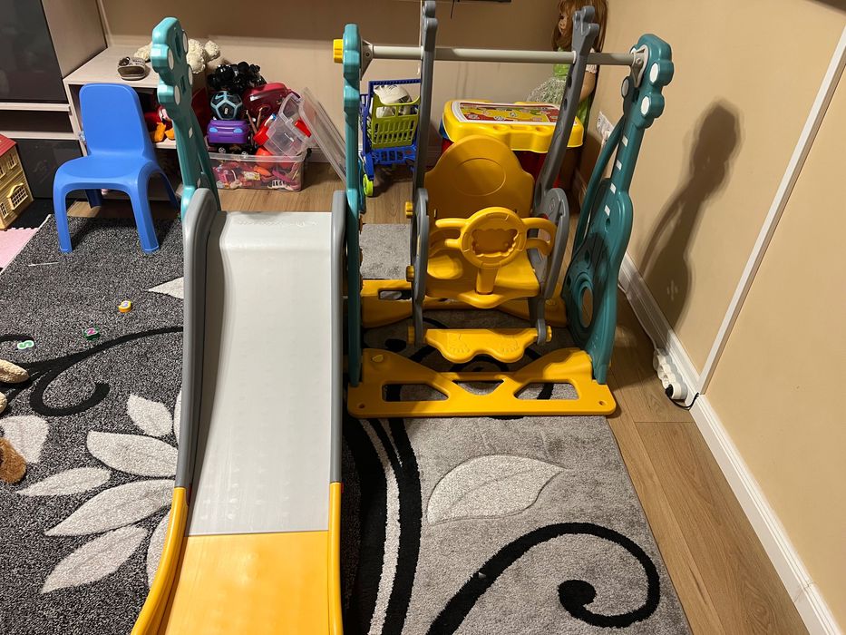 Tobogan Homcom și leagăn copii