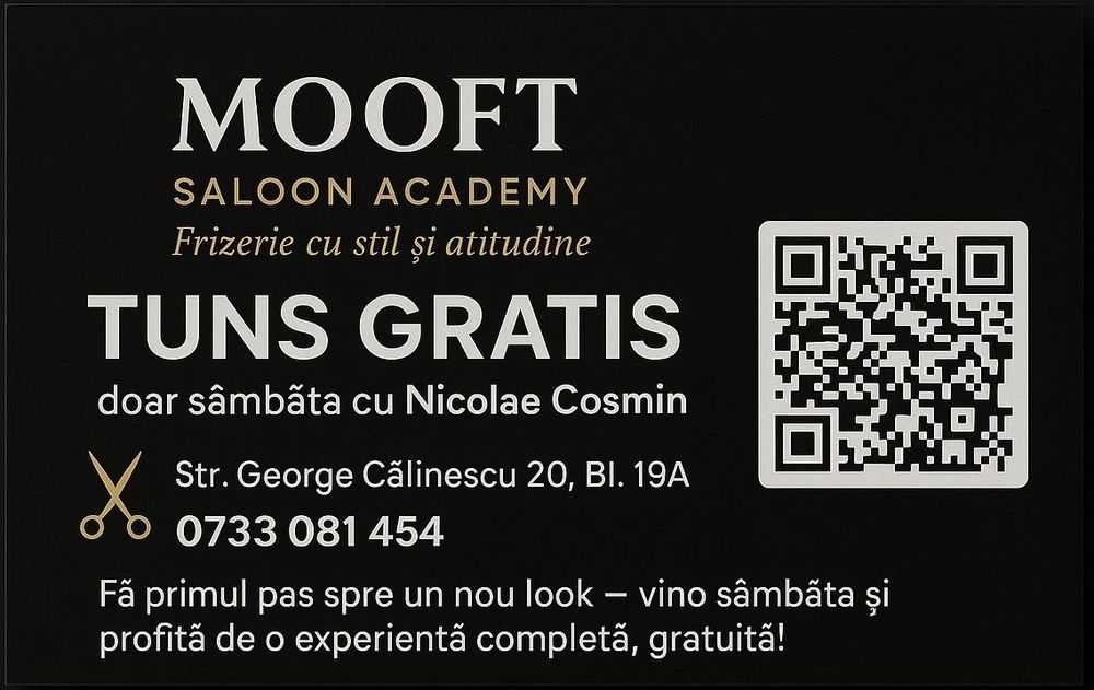 TUNS GRATIS – doar sâmbăta, după ora 12:00!