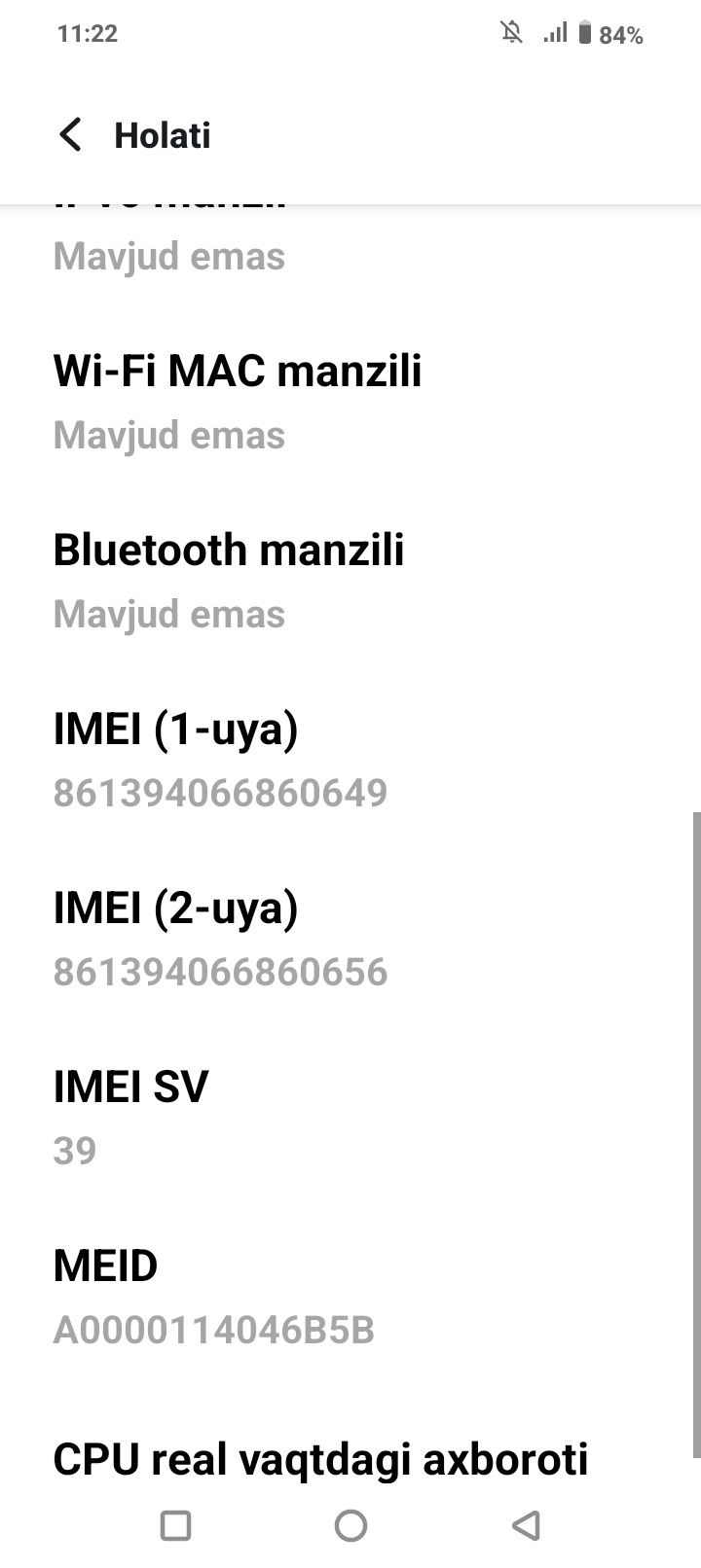 Y 17 S VIVO telefon yaxshi zur idyal telefon