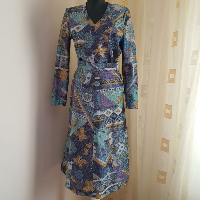 Fusta bluza - imprimeu retro vintage