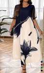 Rochie cu dantelă și imprimeu floral