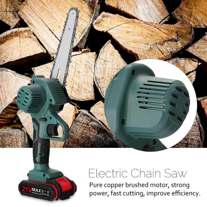 Mini fierastrau electric / mini drujba cu lant cu 2acumulatori(OFERTA)