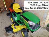 John deere D170 26 CP Tractoras de tuns iarba gazon