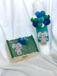 Lumanari botez handmade +cadou, cutie pentru moț