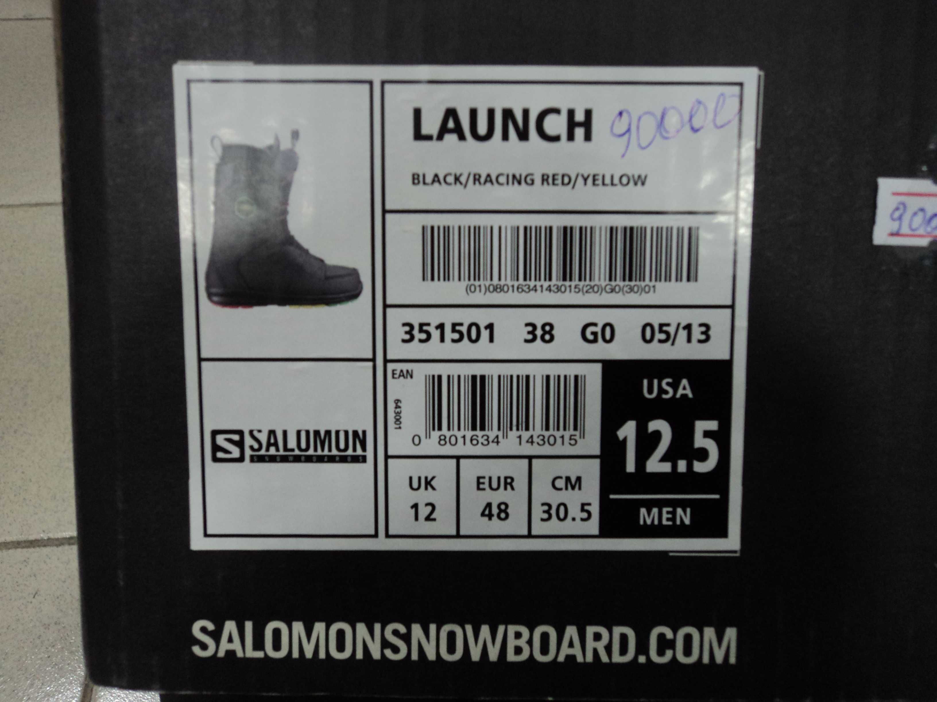 Новые мужские сноубордические ботинки SALOMON, м-ль LAUNCH 30.5(48,0).