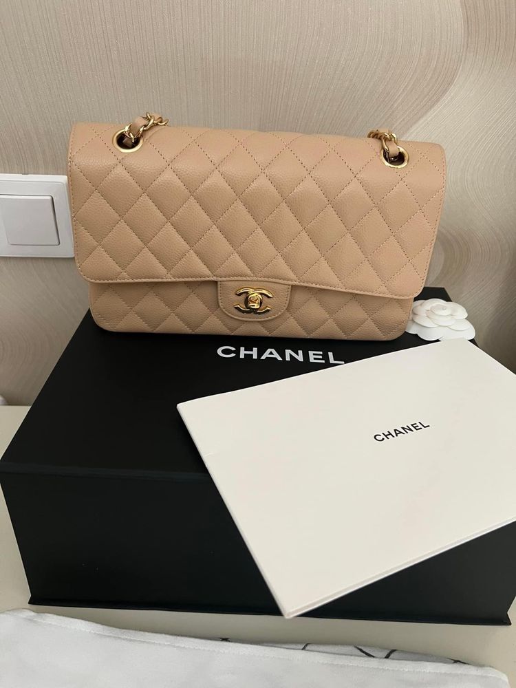 Geantă chanel clasic caviar full box