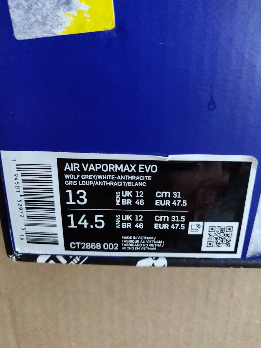 Nike Air Vapormax EVO номер 47.5