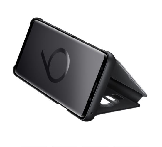 Husa de protectie Samsung Clear View Standing pentru Galaxy S9, Black