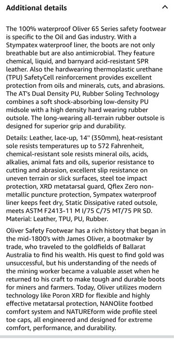 Работни ботуши със стоманено бомбе HONEYWELL OLIVER 65 .Номер 45