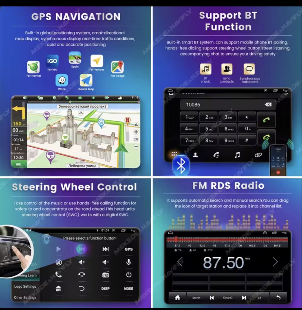 Navigatie android VW Golf 4 , Bora , Polo , Passat B5.5 , Peugeuot 307
