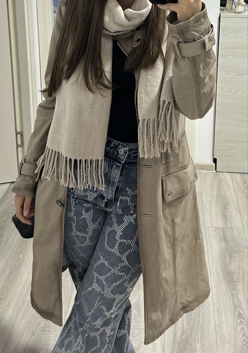 Trench din piele naturala