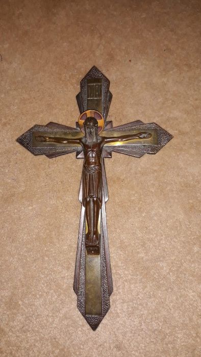 Crucifix aplica din alama