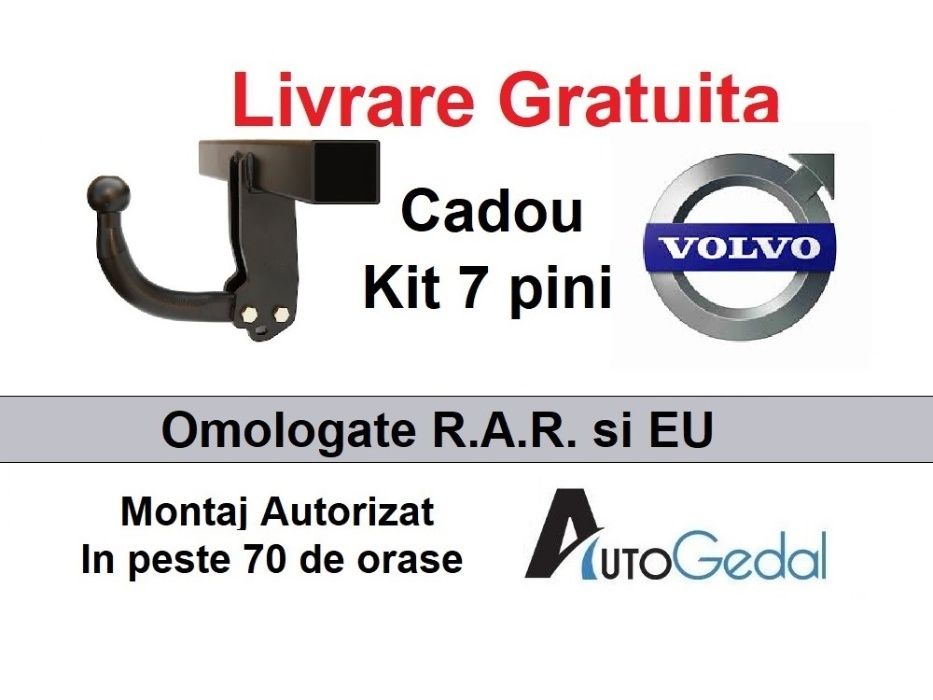Carlig Remorcare Volvo V70 2000 - 2007 - Omologat RAR si EU