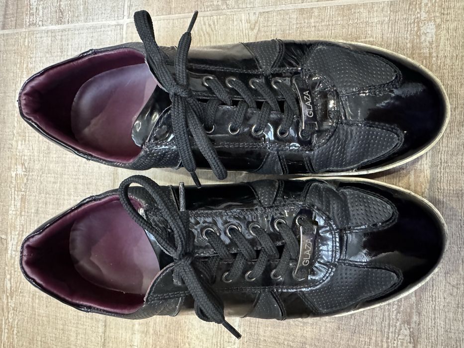 Ежедневни черни обувки естествена кожа Glaza