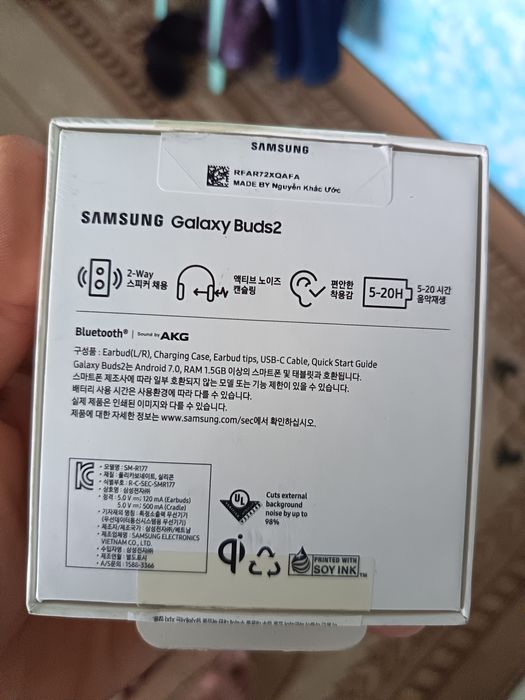 Беспроводные оригинальные наушники galaxy buds 2 graphite black