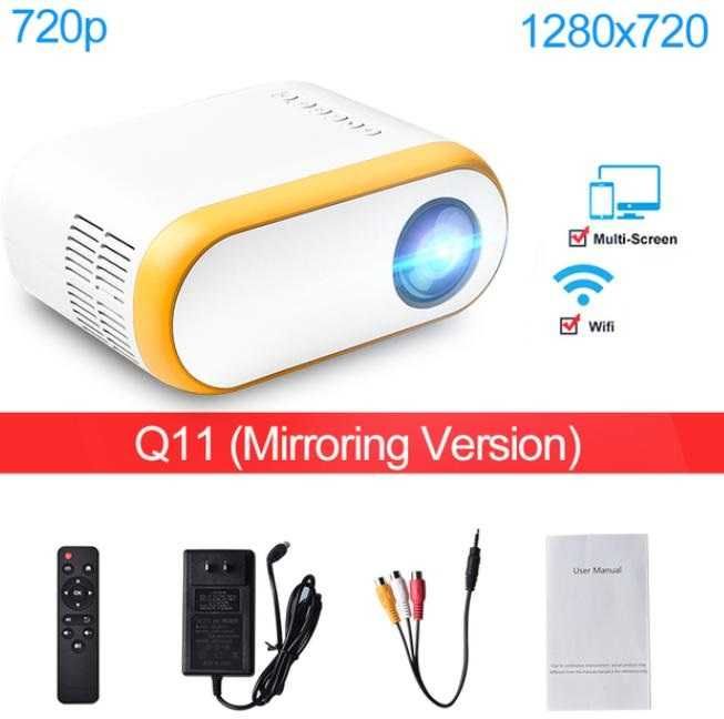 1680x1050 1080P FULLHD HDMI WiFi Miracast Мултимедиа Проектор Компютър