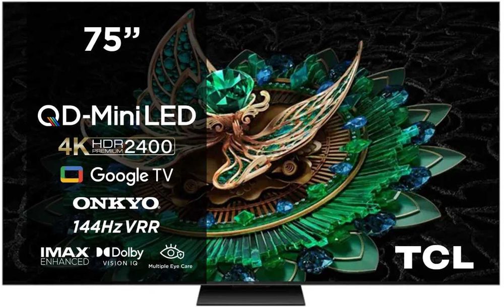 Телевизор TCL 75 C6K 4K QD-Mini LED 144hz premium pro первый руки