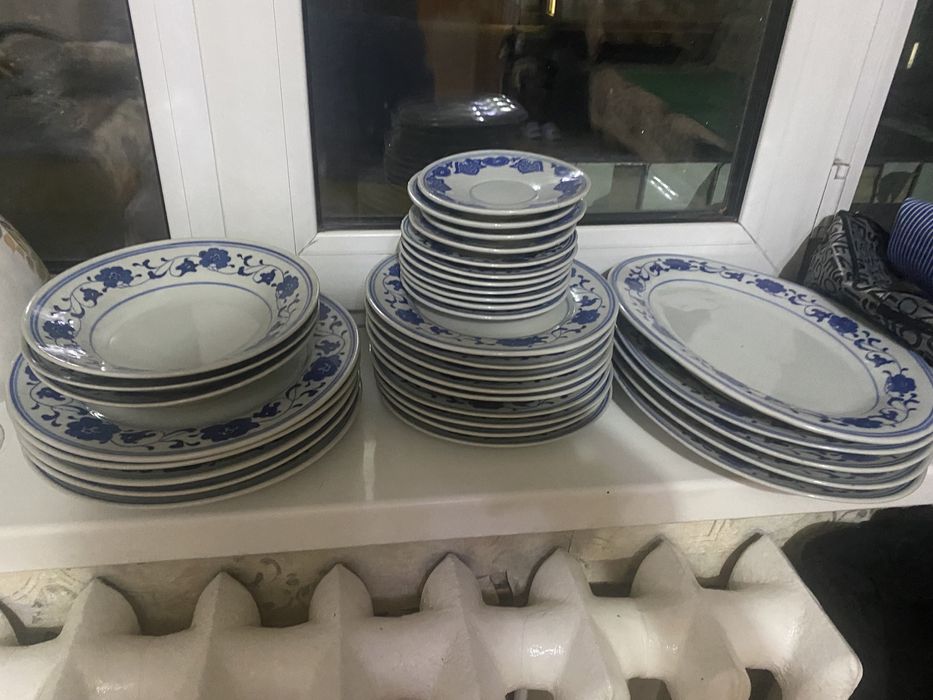 Посуда б/у тарелки касешки сервизы чайники недорого