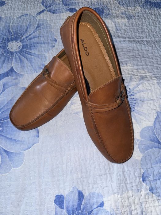 Мужские кожанные мокасины фирмы Альдо оригинал привозные