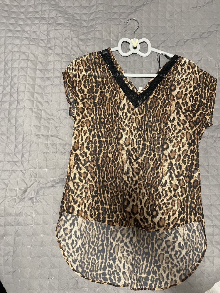 Bluza koton leopard