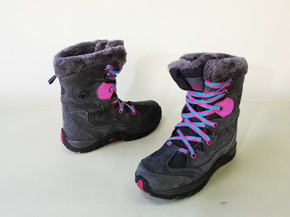 Bocanci Piele Moonboot copii 34 35 Ghete Imblanite Jack Wofskin Ca NOI