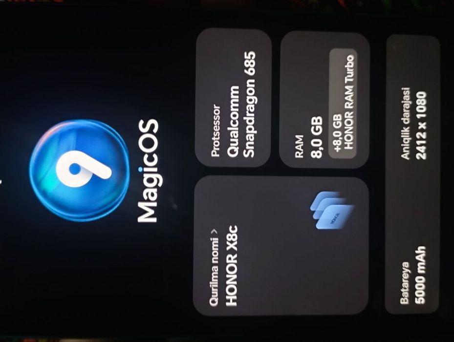 Honor X8c (128 GB) – Ideal holatda, sotiladi