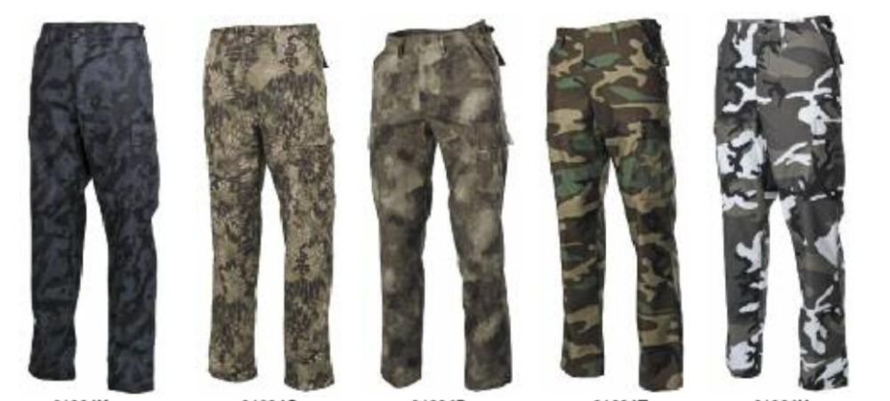 Pantaloni militari (camuflaj si uni), diverse sortimente