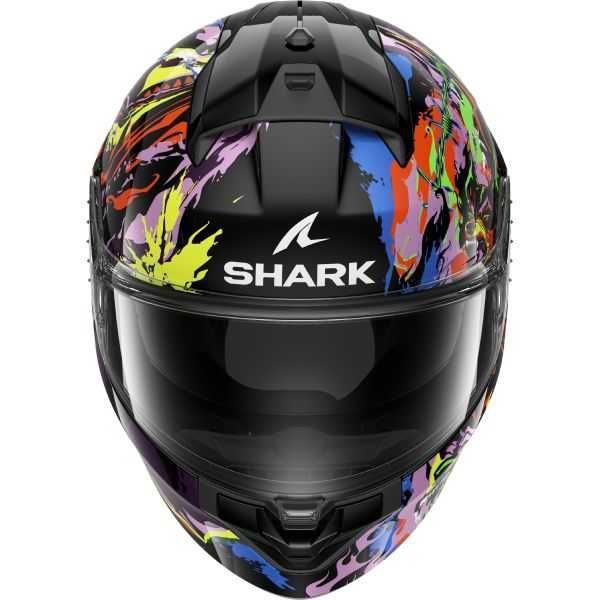 ТОП ЦЕНА Каска за мотор SHARK RIDILL2 RAGING BEAST  blue/pink ,очила