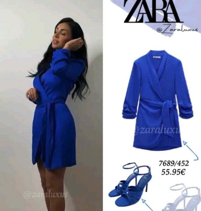 Sacou superb, stil rochie, nou, cu etichetă Zara, XS